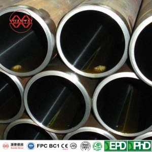 10′x 10′ tubu d'acciaio LSAW di carbonu tondu / tubu / sezione cava
