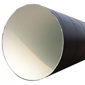 round steel tube PE sa gawas ug epoxy anticorrosive steel pipe adunay sapaw sa plastic composite steel pipe