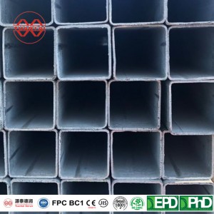 Barato nga ERW galvanized ubos nga carbon steel square pipe