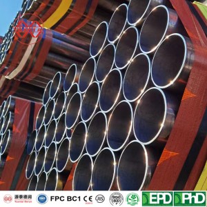 Fábrica de tubos de acero redondos negros ERW