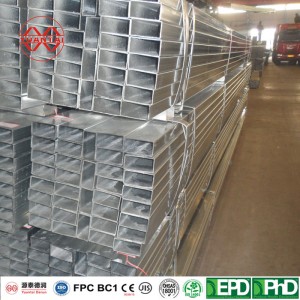 Galvanized CARBON STEEL WELDED SQUARE STEEL PIPES YuantaiDerun