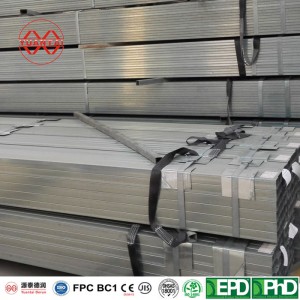 SCH5S hot dipped galvanized square steel pipe
