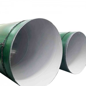 round steel tube PE sa gawas ug epoxy anticorrosive steel pipe adunay sapaw sa plastic composite steel pipe