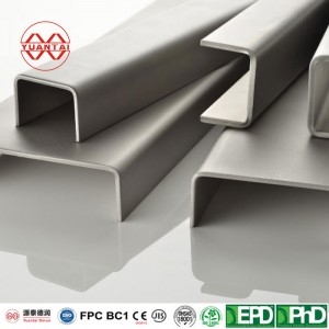 La fábrica suministra directamente canales de aluminio de canales en U de acero con bajo contenido de carbono de alta calidad