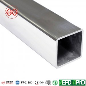 SCH100 tubi d'acciaio quadrati galvanizzati à caldo