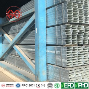 BS1387 ERW CONSTRUCTION GALVANIZED RECTANGULAR STEEL PIPE