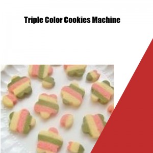 Máquina de galletas de tres cores para fábrica de alimentos