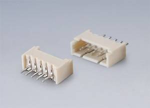 YWMX125-serie Wire-to-Board-connector Pitch: 1,25 mm (0,049 ") Enkele rij boveninvoer DIP-type Draadbereik: AWG 28-32