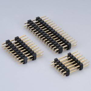 Pin Header Pitch:2.0mm(.047″) Dual Row Straight Type Dual plastic