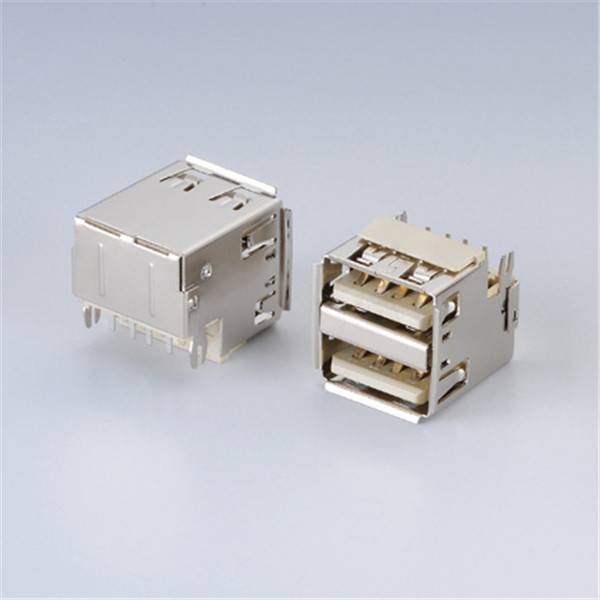 Lowest Price for Straight Sma Female Bulkhead Edge Pcb Board Rf Connectors -
 USB 2.0 A-Type Female 90°DIP Sink and Double Layer – Yuanyue