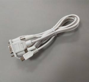 D-SUB 9-кантактны гняздо да міні-USB-мужчыны 5-кантактны кабель перадачы даных для мабільных DVD EVD 1,5 м