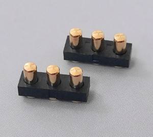 Spring Loaded Connectors Pitch:2.5mm Single Row Gold plated:1U”