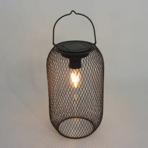 Metal Solar Wire Lantern Outdoor with Metal Handle