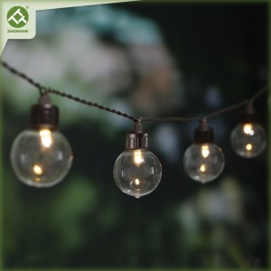 20 LED G40 Glass Bulb Solar String Light Outdoor