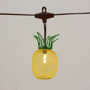Solar Umbrella String Lights with Wire Pineapple KF09068-SO