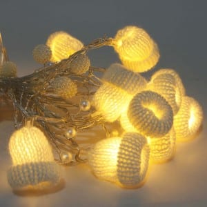 Natural Materials White Hat Battery Operated LED String light