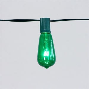 Decorative Bulb String Lights with ST40 Clear Red Bulb