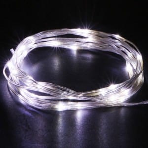 16.5FT 67 Cool White LED Rope Lights Battery Operated
