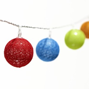 Wholesale Multicolor Cotton Ball Fairy LED String Lights | ZHONGXIN