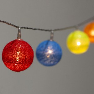 Wholesale Multicolor Cotton Ball Fairy LED String Lights | ZHONGXIN