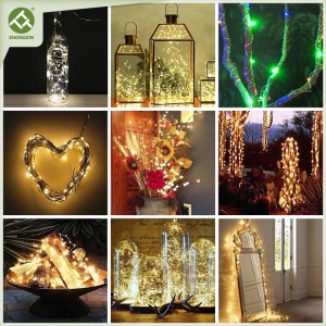 3PK Colorful Copper Wire String Light Battery Operated