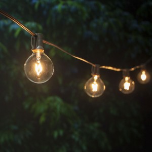G50 Outdoor Patio Clear Globe String Lights 10 FT Waterproof Lights | ZHONGXIN