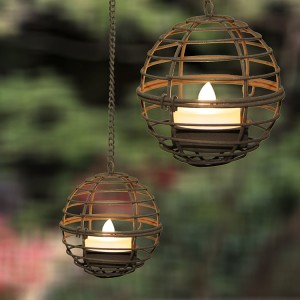 Outdoor LED Candle Holder with Solar Lights