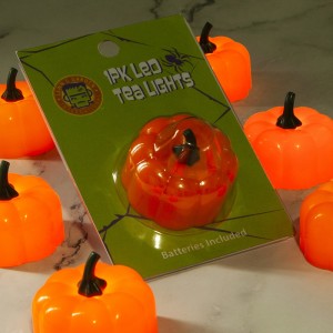 Pumpkin Candle Battery Operated Tea Lights for Halloween Decoration