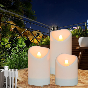 Wholesale and Supply Solar Powered USB Rechargeable Candles for Outdoor Lanterns | ZHONGXIN