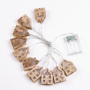 Wholesale Supply Wooden House LED String Lights For Home Decoration | ZHONGXIN