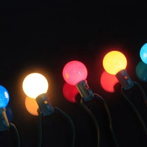 Multicolor Globe String Lights G40 Painted Blubs