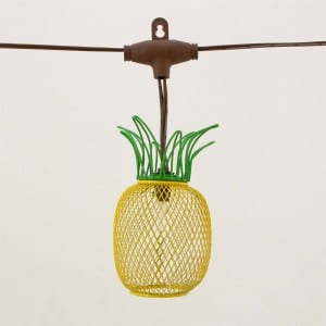 Solar Umbrella String Lights with Wire Pineapple KF09068-SO