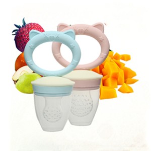 BPA-FREE silicone baby pacifier food grade silicone teether fruit pacifier