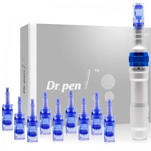 WZ06 Electric Wireless Professional Skincare Kit with 10 Cartridges Ten 12 Pin Microneedle Derma Pen