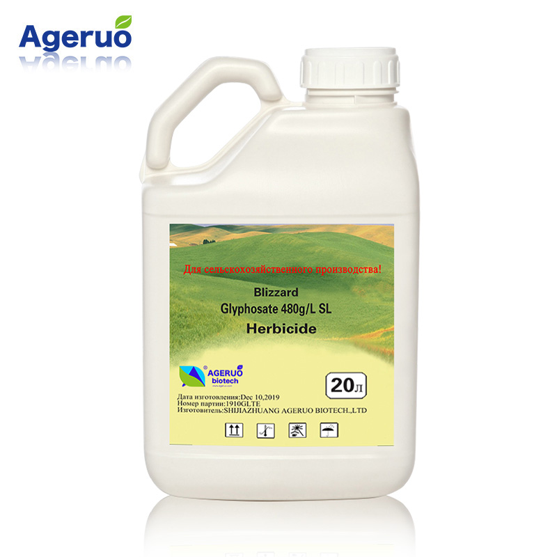 Altkvalita herbicido Glyphosate 480 g/l SL kun fabrika prezo