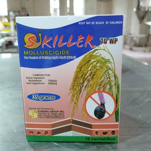 საბითუმო მიმწოდებელი Niclosamide 70% WP Molluscicide Powder Kinlling Pomacea