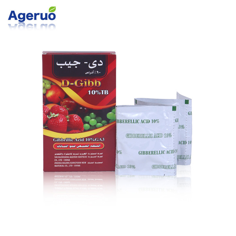GA3, uga dikenal minangka asam Gibberellic, minangka hormon tanduran alami sing ngatur macem-macem aspek pertumbuhan lan pangembangan tanduran.GA3 akeh digunakake ing tetanèn lan hortikultura kanggo ningkataké wutah tanduran, nambah panenan potong, lan nambah kualitas woh-wohan lan sayuran.