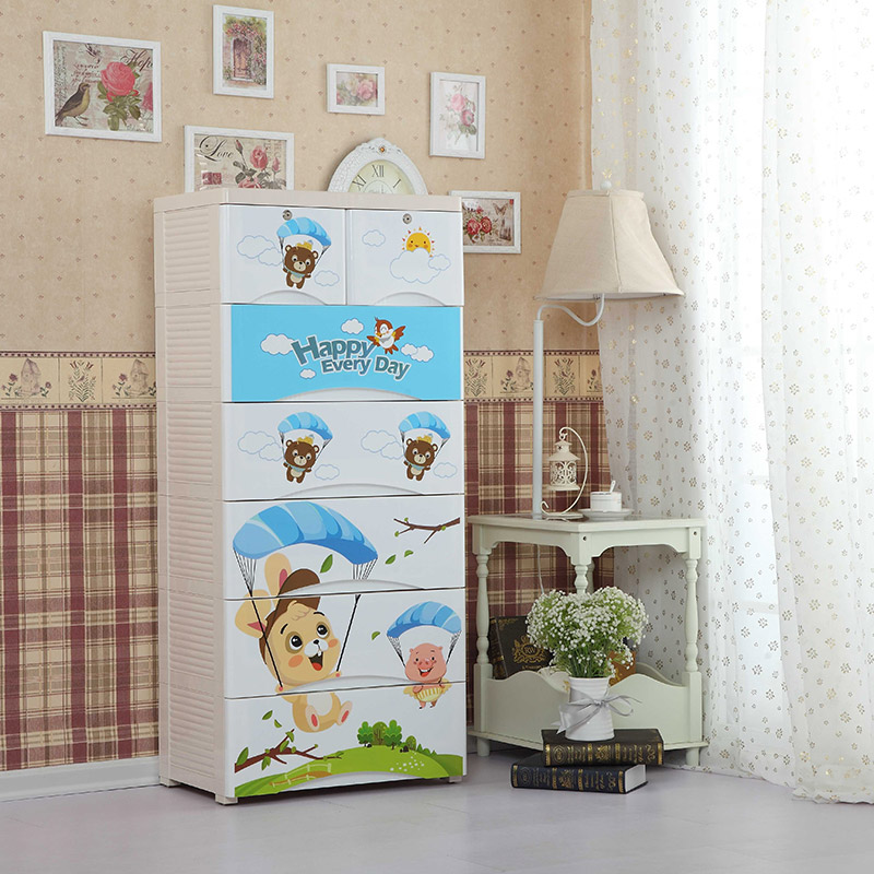 Factory Direct Sale Plastic Wardrobe Kids’ Storage Drawers Cabinet