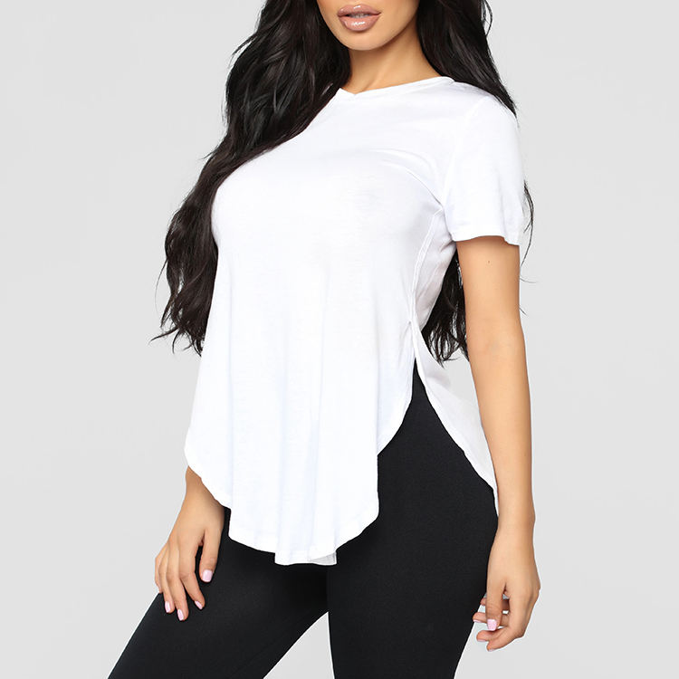 100% katoen, luxe kwaliteit, oversized los blanco t-shirt voor dames