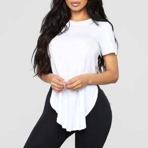 100% памучна луксузна квалитетна преголема широка празна маица За жени