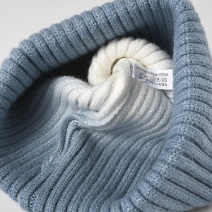 Okrúhla horná izolácia, zahustené závesné farbenie, studená čiapka, vlnená pletená čiapka