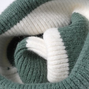 Cappellu friddu da donna, cappellu di lana anti-pilling, cappellu in maglia à strisce