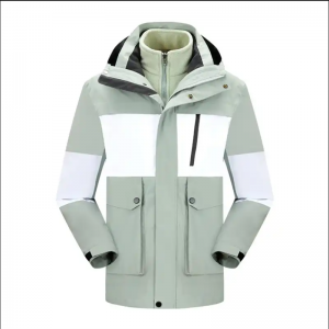 Maßgeschneiderte Unisex-Outdoor-Wanderjacke mit Schnee, winddichte Jacke mit Reißverschluss für Damen, wasserdichte zweiteilige Winterjacke