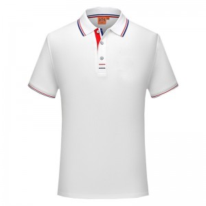 Skræddersyet herreskjortedesign Polo solid kortærmet casual T-shirt