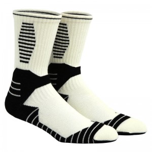 Custom Logo Terry Breathable Calf Running Socks