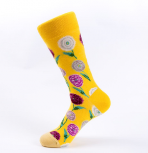 Čarape s crtanim cvjetovima Modne pamučne okrugle čarape