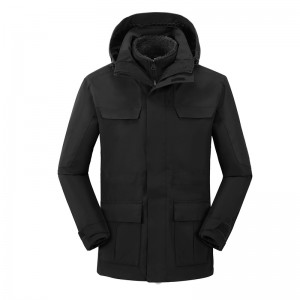 Jachetă de iarnă personalizată cu bandă cu cusături, cu jachetă de schi pentru drumeții, de calitate luxoasă, trei în unu