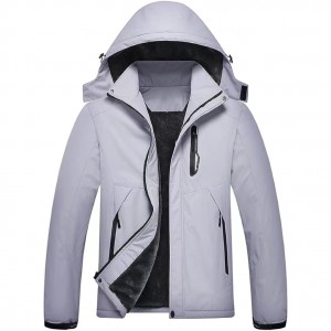 เสื้อแจ็คเก็ตกลางแจ้งผู้ชายฤดูหนาวเสื้อแจ็คเก็ตสกี Windbreaker 3 IN1 Hooded Rain Coat สำหรับเดินทางปีนเขาเดินป่า
