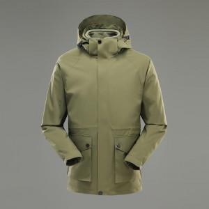 Нова знімна потовщена чоловіча куртка з термошоком три в одному, що складається з двох частин