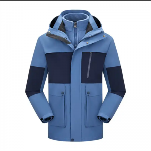 Customized unisex outdoor hiking snow windproof zippered jacket jacket for women’s waterproof winter two-piece jacket